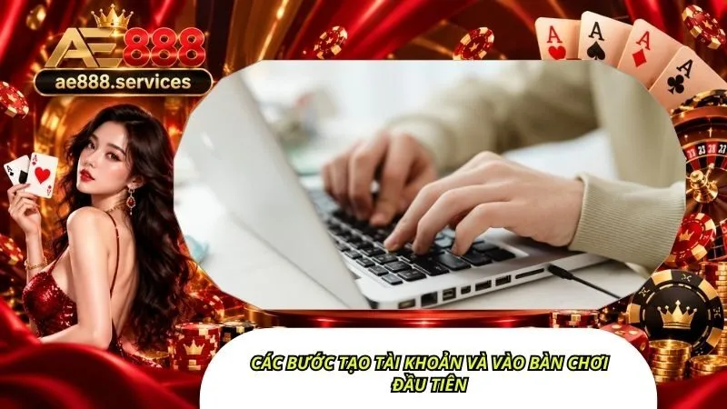 Các bước tạo tài khoản và vào bàn chơi đầu tiên